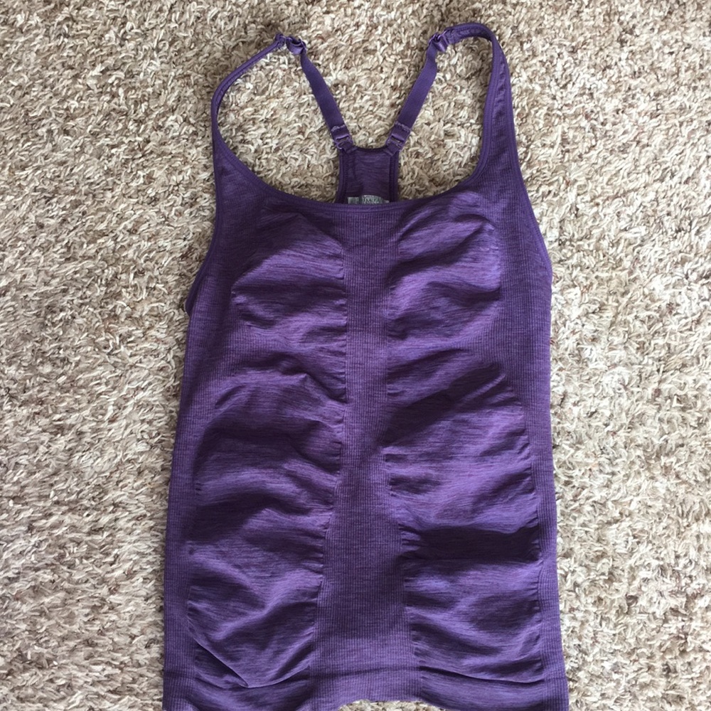 Athleta Purple Ruched Workout Tank
